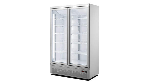 Supermarkt Kühlschrank , Kühlregal, Getränkekühlschrank Wandkühlregal "Jumbo", 2 Glastüren, 1000 Lit