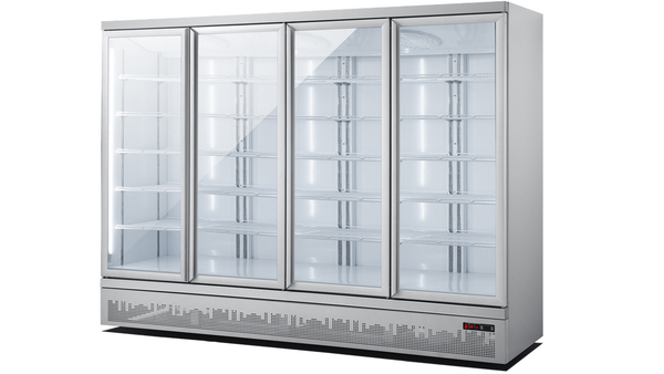 Supermarkt Kühlschrank , Kühlregal, Getränkekühlschrank, Wandkühlregal "Jumbo", 4 Türen, 2030 Liter