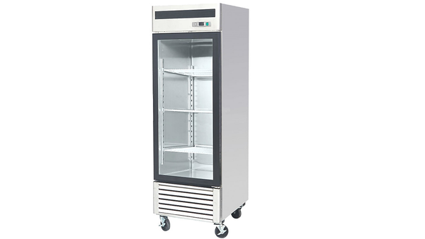 Tiefkühlschrank , Tiefkühlregal "Keno XXL" 690x810x2110 mm, mit 1 Glastür, Edelstahl, 610 Liter