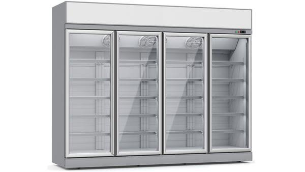 Tiefkühlschrank, Tiefkühlregal, Gefrierschrank "Giga" mit 4 Glastüren, 2060 Liter