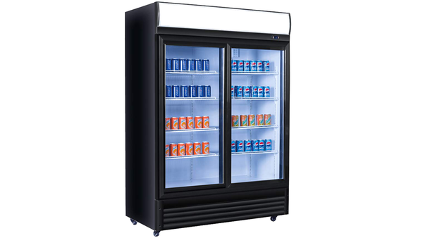 Getränkekühlschrank, Kühlschrank KSG-S890, mit 2 Glas-Schiebetüren, 890 Liter