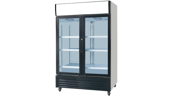 Getränkekühlschrank, Kühlregal, Kühlschrank "RENA" mit 2 Glastüren, 600 Liter